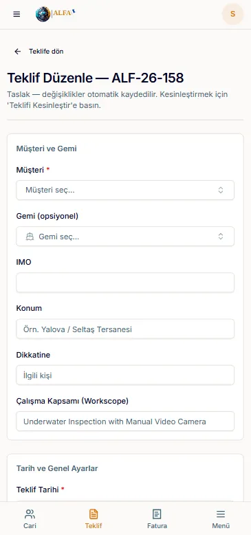 Alfa Dalgıçlık Yönetim Sistemi - 3