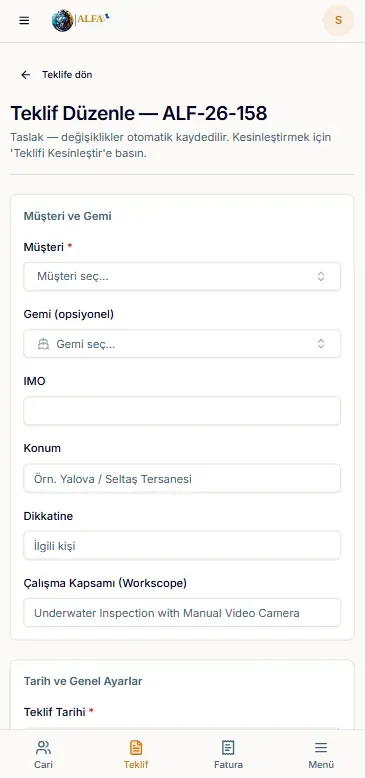 Alfa Dalgıçlık Yönetim Sistemi - 3